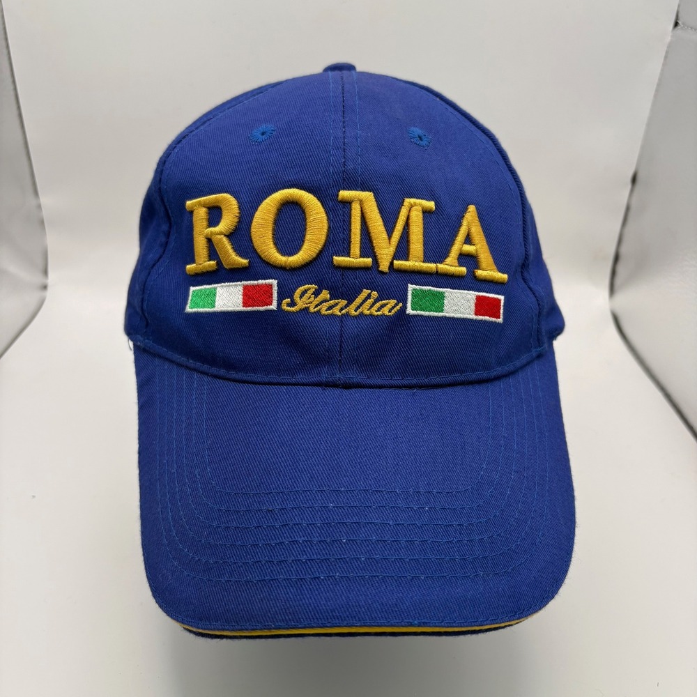 Blue Roma Italia Embroidered‎ Baseball Cap Adjustable Strap World Cup Soccer